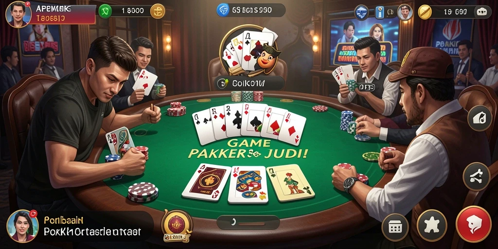 Tampilan gameplay seru dan menarik dari API77 yang memanjakan pemain Poker.