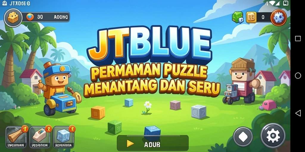 Screenshot menunjukkan gameplay JTBLUE yang menantang dan interaktif.