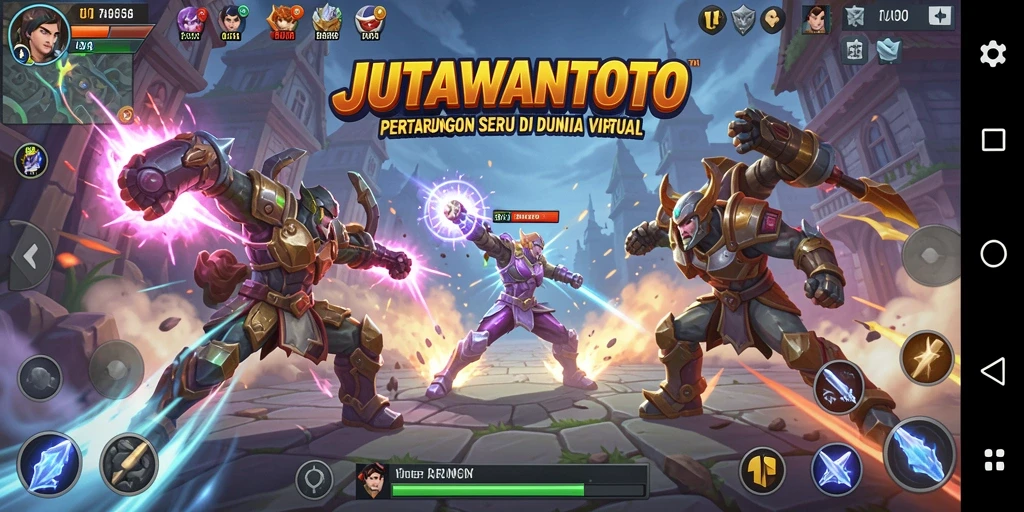 Tampilan menarik dari gameplay JUTAWANTOTO dengan aksi pertarungan yang mendebarkan.