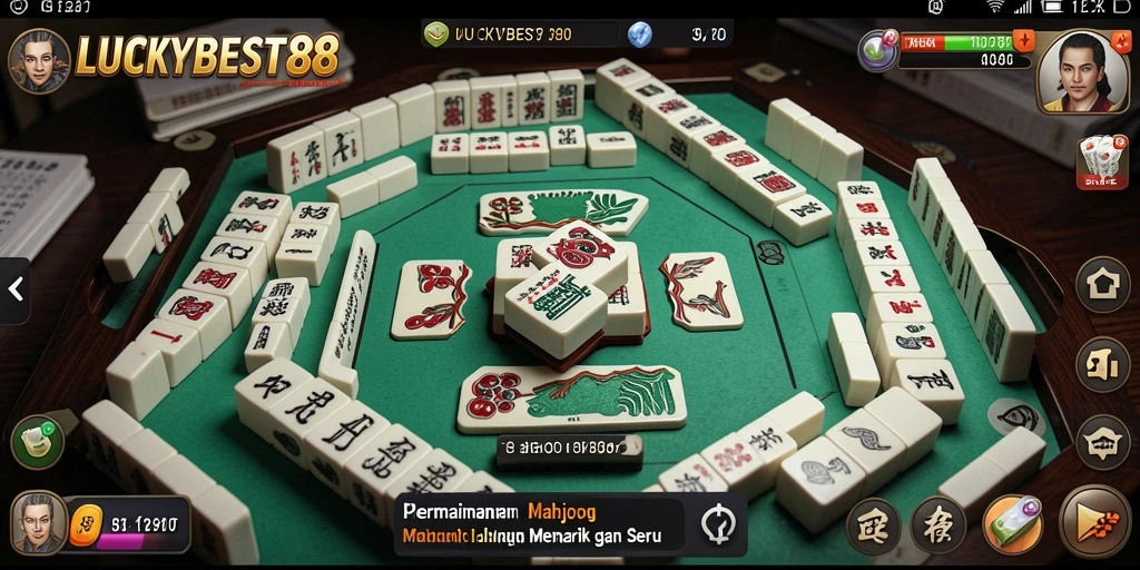 Tampilan seru gameplay LUCKYBEST88 dengan mahjong yang menantang.