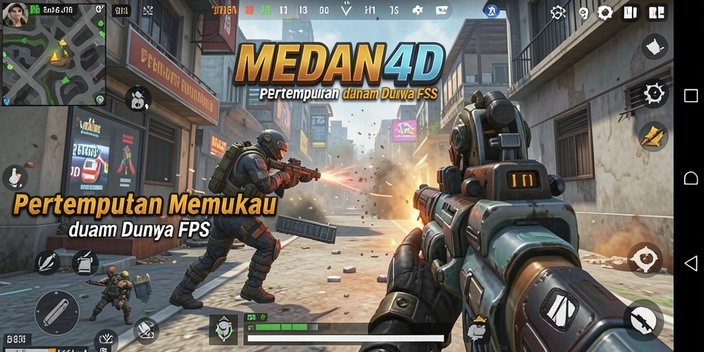 Gameplay seru dalam MEDAN4D menunjukkan pertempuran intens FPS.