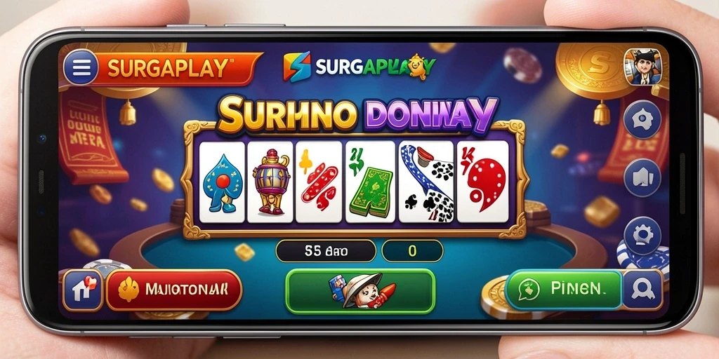 Tampilan gameplay yang menarik dari SURGAPLAY dengan domino.